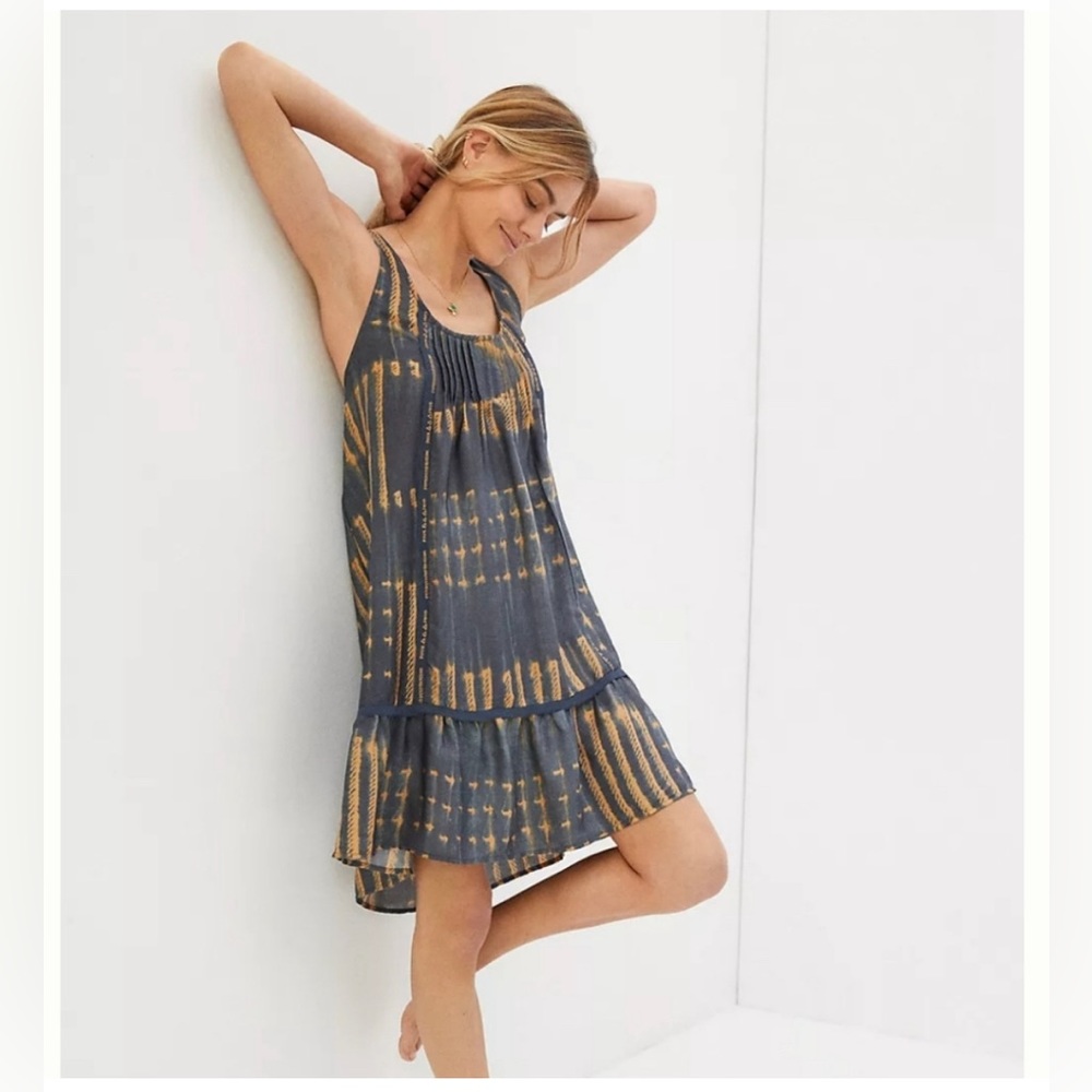 Anthropologie Moonrise Ruffled Mini Dress Size xs